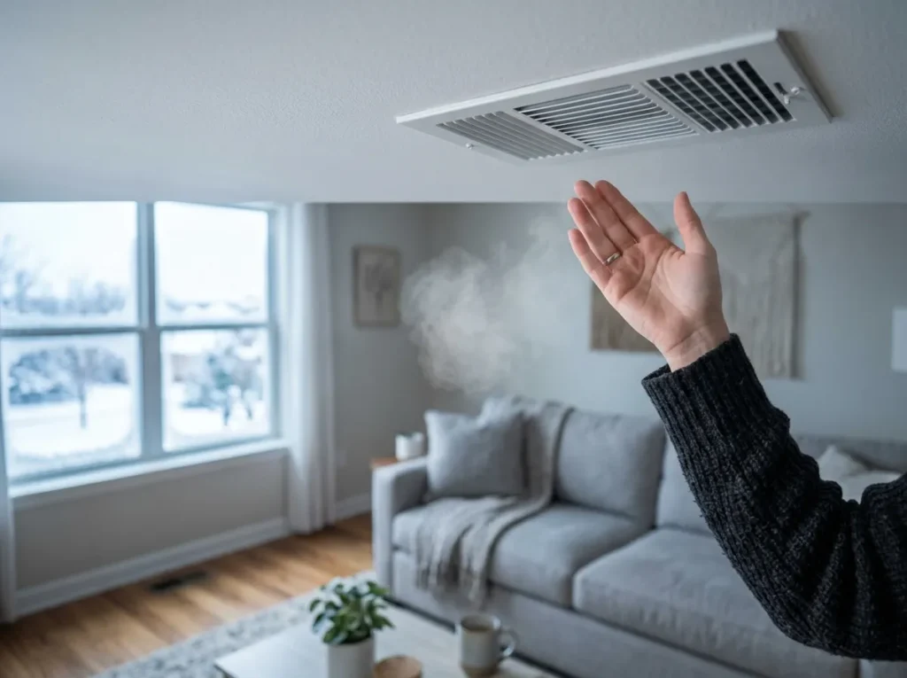Heater not blowing hot air from a vent on a cold Central Texas morning