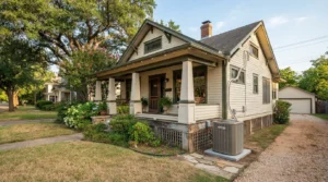Older Waco home with a retrofitted central HVAC system