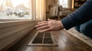 Feeling supply vent air when the heater runs but the house stays cold