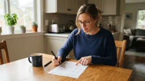 Reviewing a written HVAC repair quote before work begins