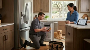 chart comparing refrigerator repair cost against fridge age