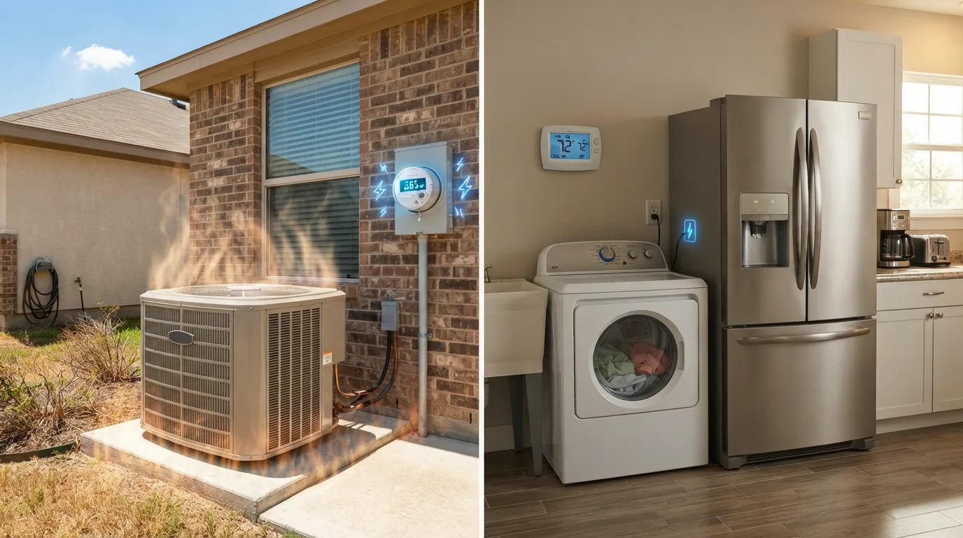 "The appliances behind a high electric bill in a Texas summer."