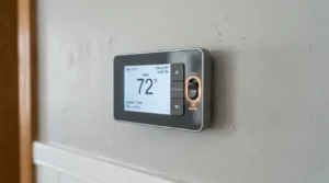 Thermostat fan switch set to AUTO instead of ON