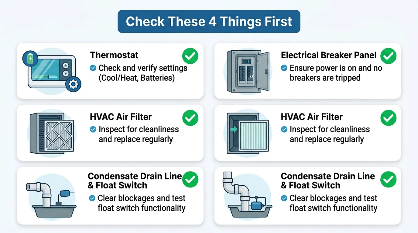 four free checks before booking an HVAC service call.
